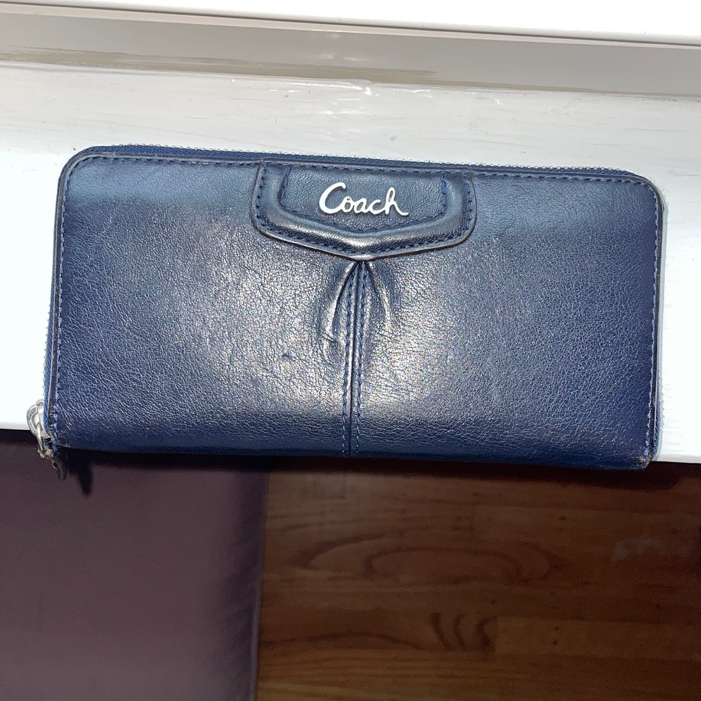 Blue large Coach wallet